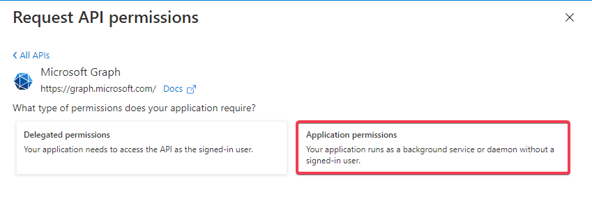 Request Application Permissions