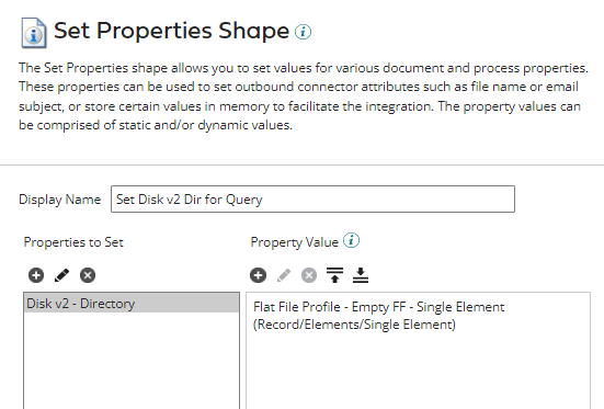 Set Property Shape for Disk Query