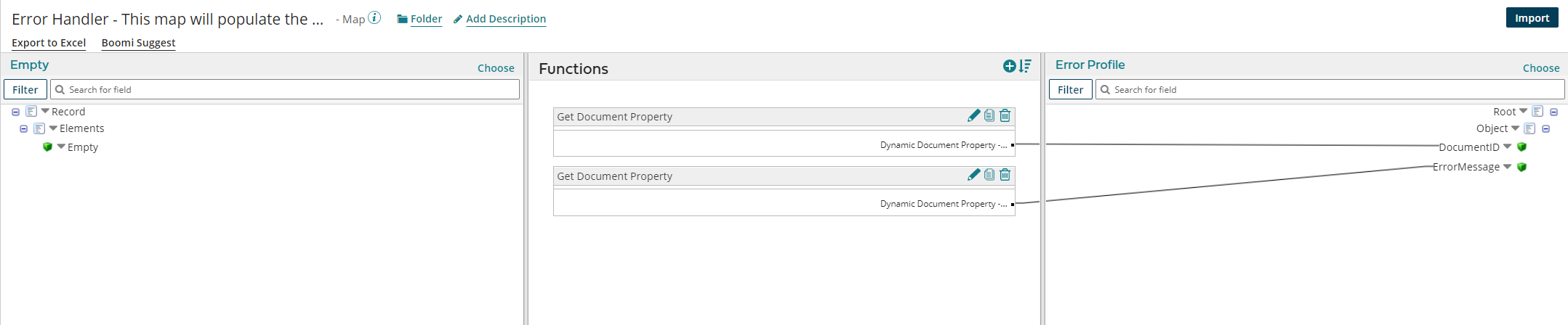 Map with Dynamic Document Properties