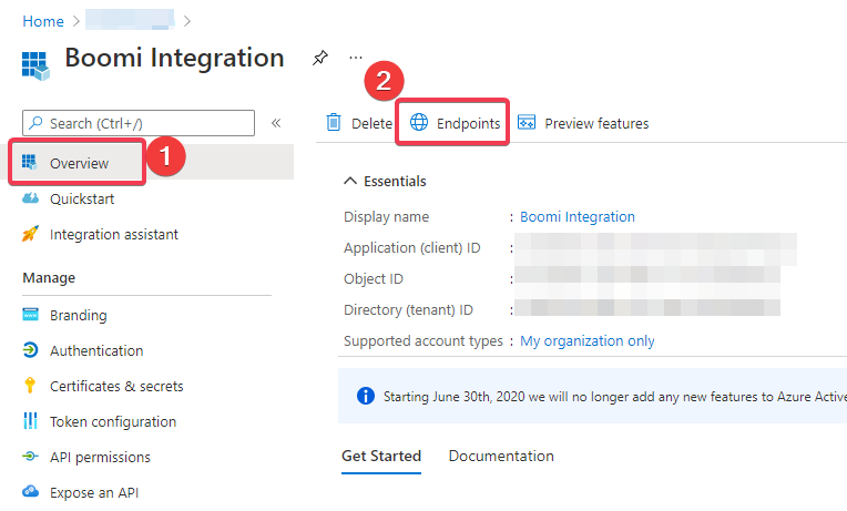 Azure Application Endpoints Navigation