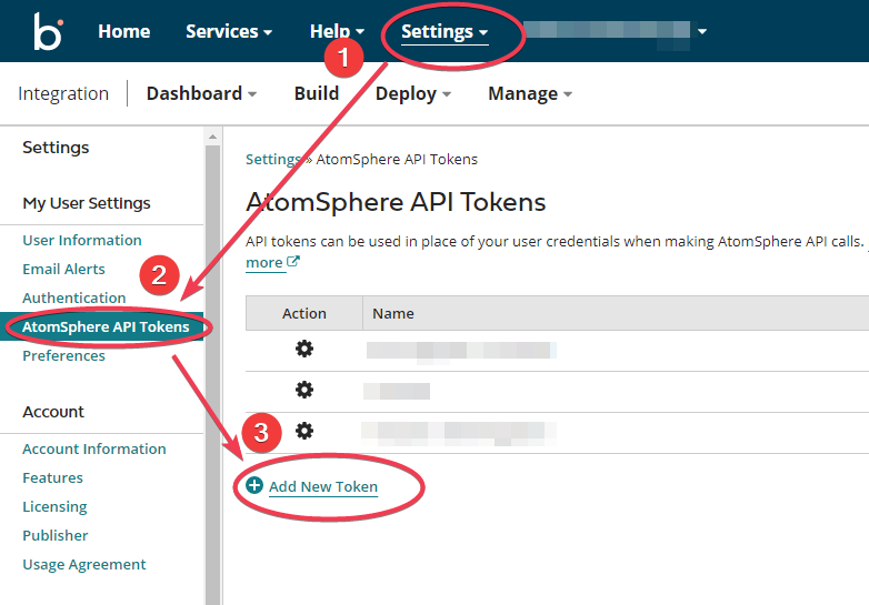 AtomSphere API Token