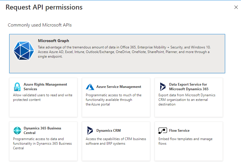 Requet API Permissions