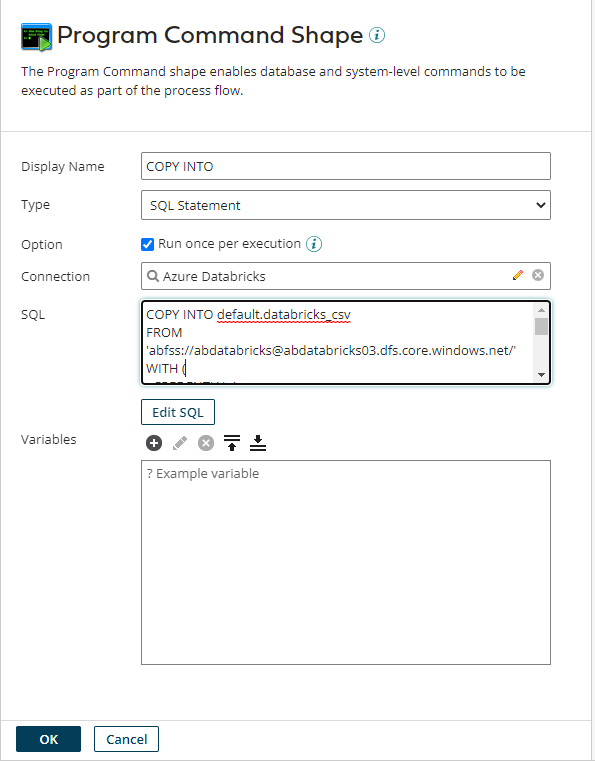 Program Command Shape Configuration