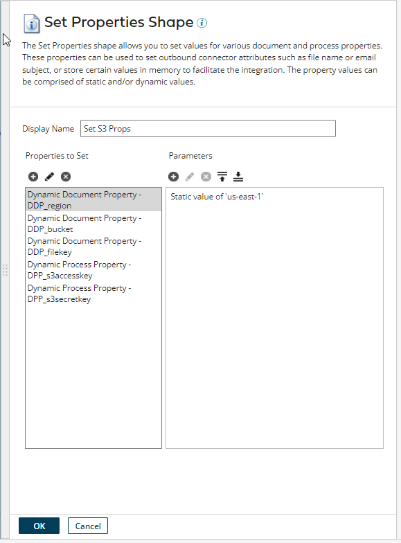 Set Properties Shape Configuration