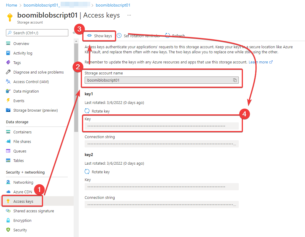 Azure Blob Access Key