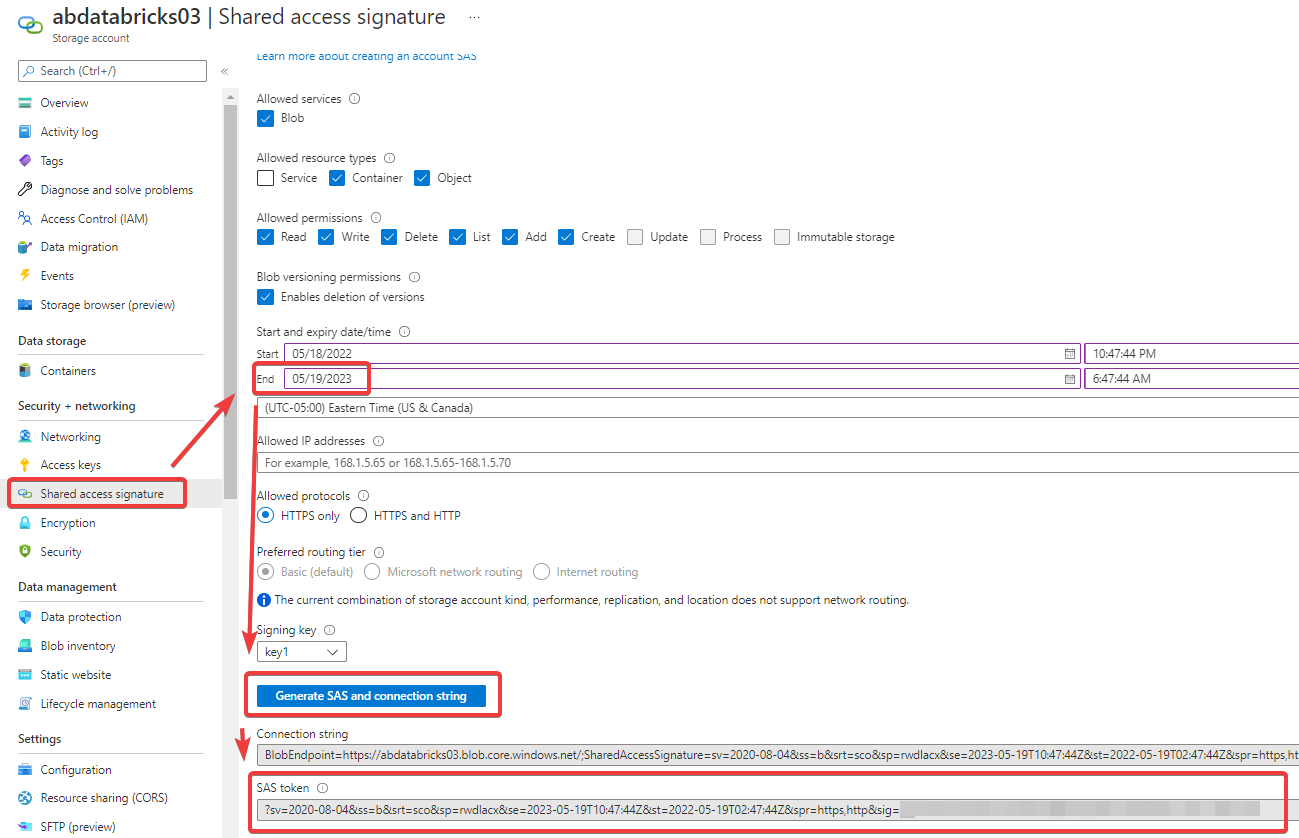 Azure SAS Token