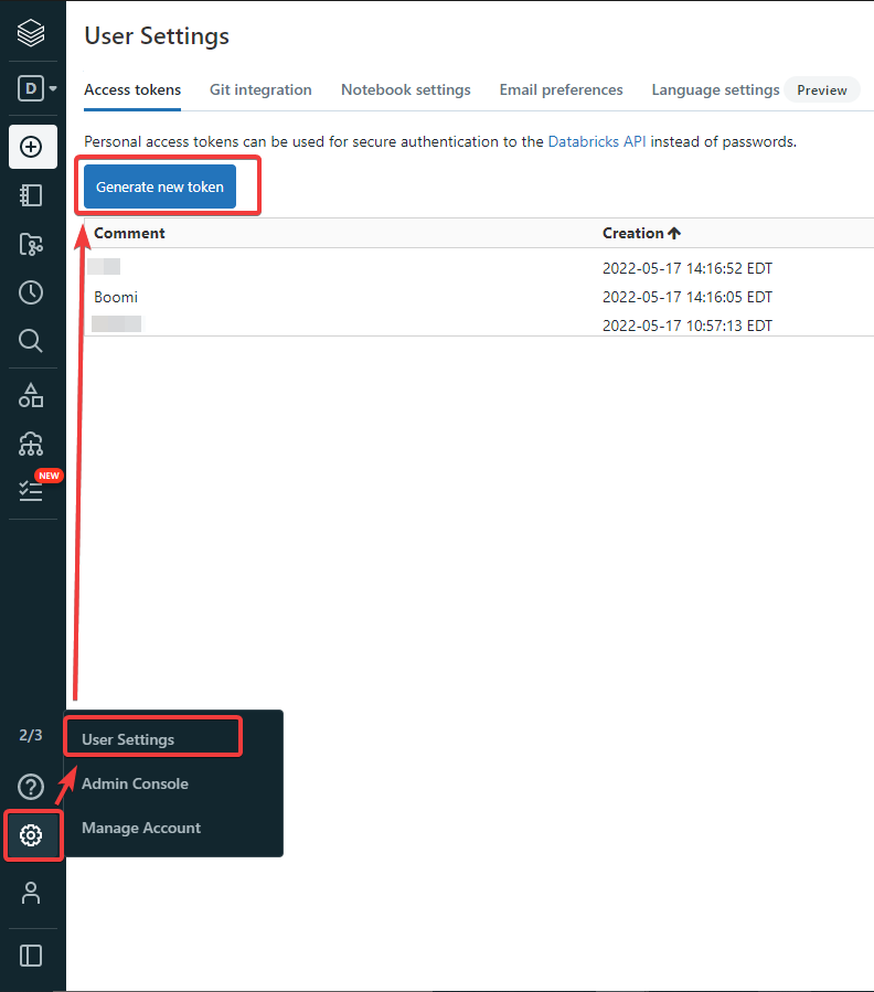 Databricks Access Token