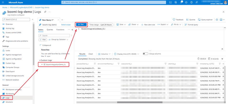 Example of Querying Logs